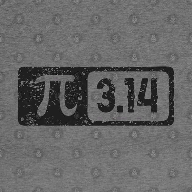 Happy Pi Day No. 2: On March 14th. Sticker design with black lettering with white fill by Puff Sumo